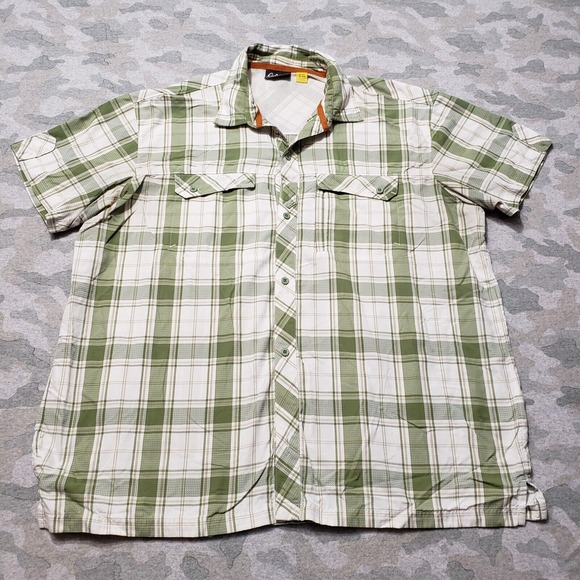 Cabela's Other - Cabela's Shirt Mens XL Green Plaid Pockets Short Sleeve‎ Button-Up